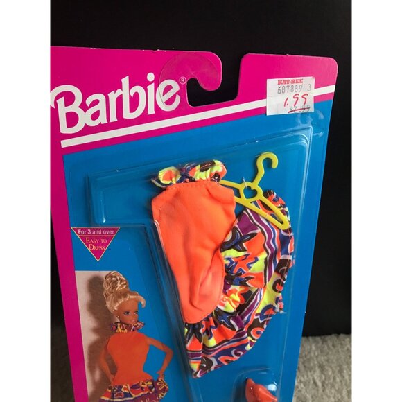 Barbie Easy Living Fashions - Easy To Dress (1991 Arco Toys, Mattel Dress Hanger - Picture 2 of 6